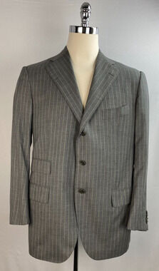 Cesare Attolini Bespoke Gray 100% Cashmere Men's Jacket IT 52, US 42R